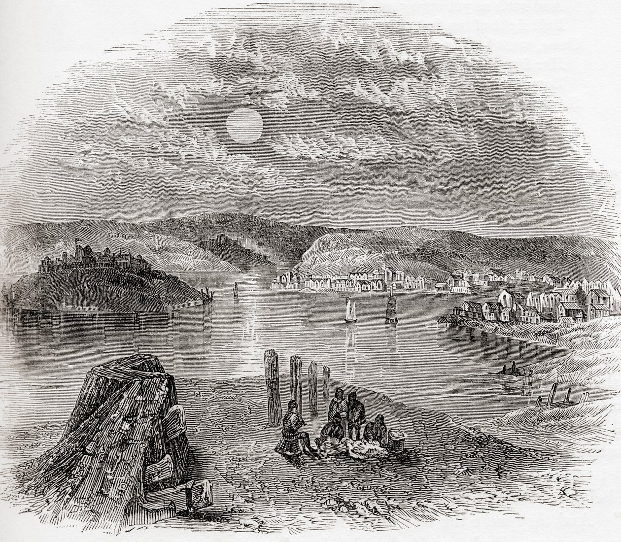 Kinsale, County Cork, Irland im 19. Jahrhundert, aus Old England: A Pictorial Museum, veröffentlicht 1847 von English School