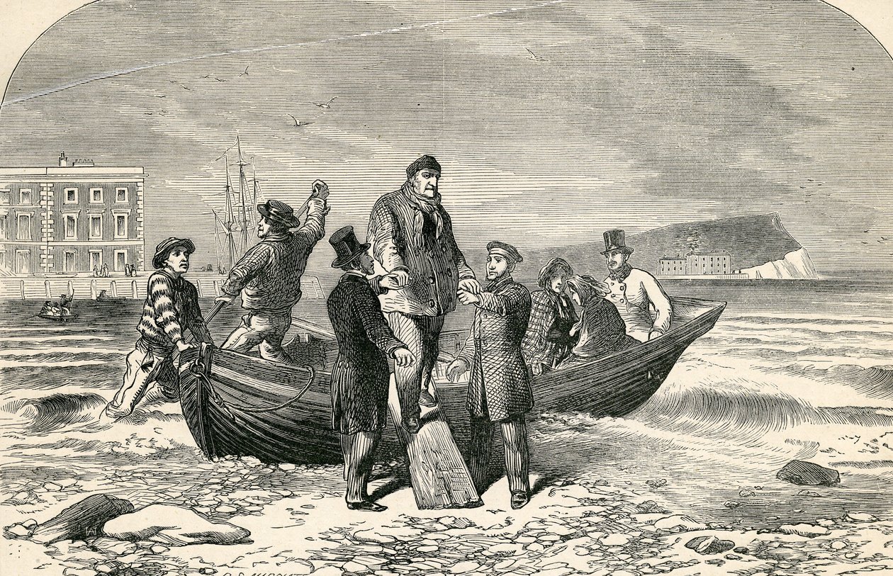 Landung von Louis Phillipe in England, 19. Jahrhundert von English School