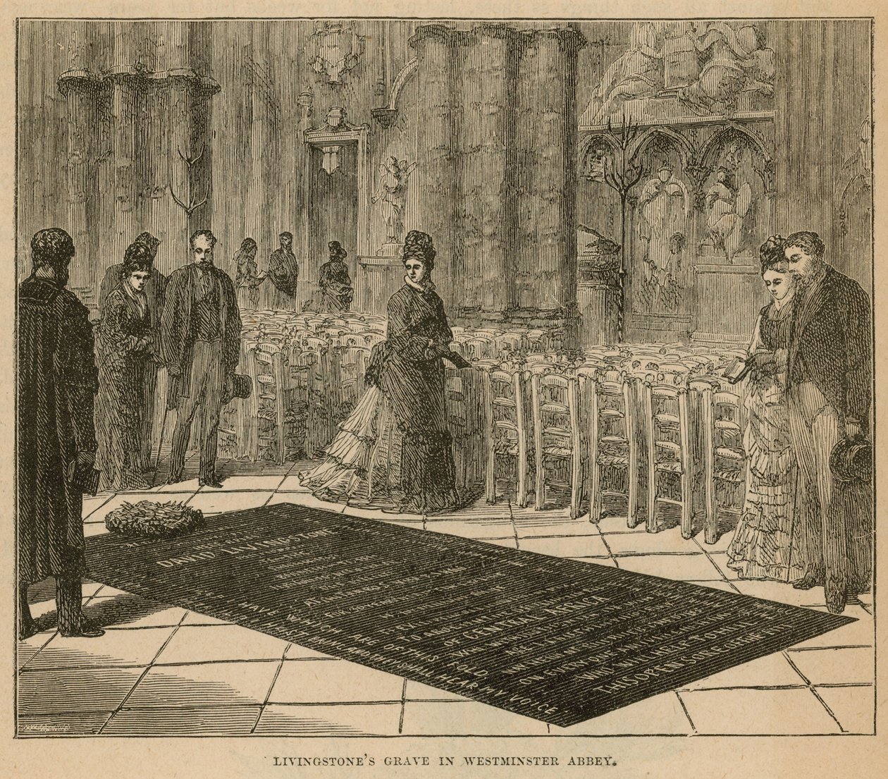 Livingstones Grab in der Westminster Abbey von English School