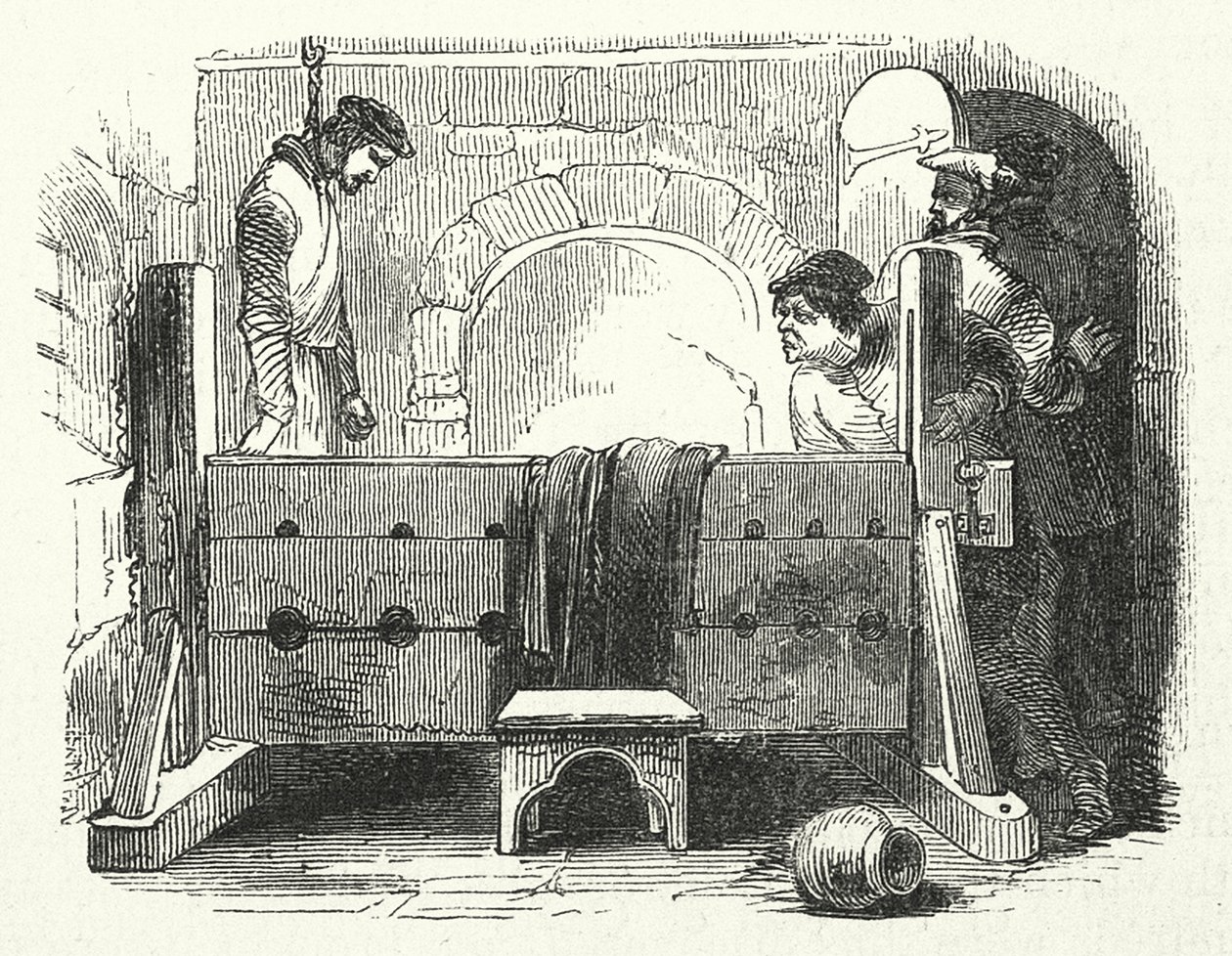 Lollarden: Mord an Richard Hunne (Gravur) von English School