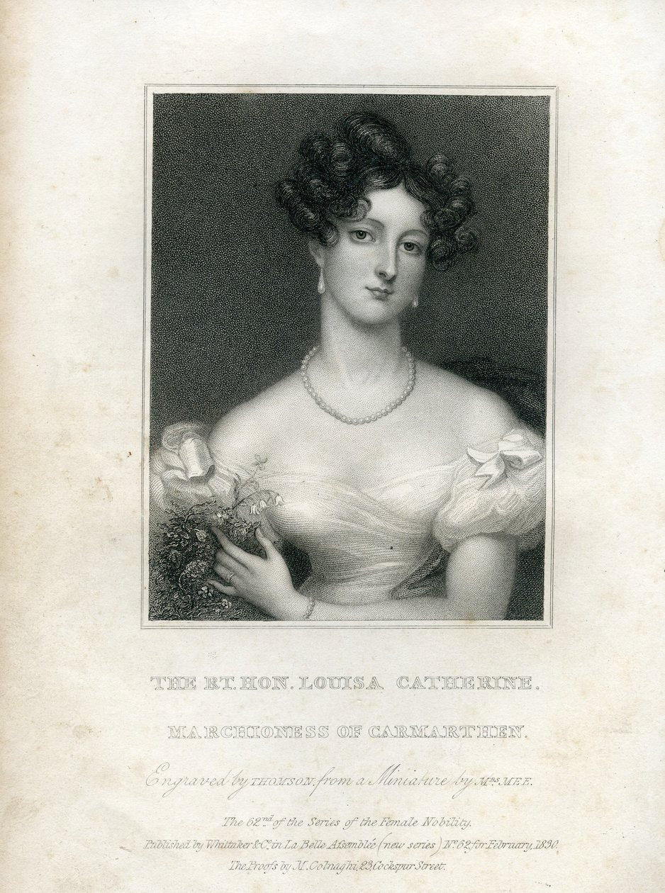 Louisa Catherine Osborne, Herzogin von Leeds als Marchioness of Carmarthen, 1830 von English School