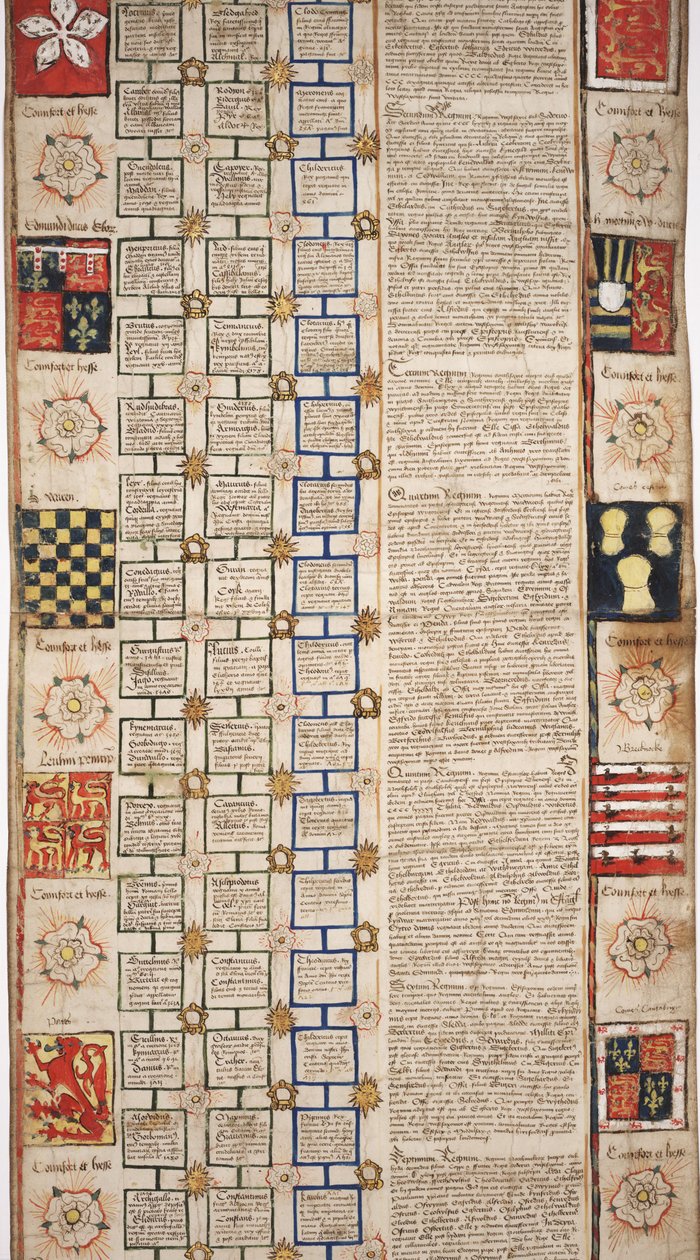 MS Lewis E 201 Abschnitt 3, Chronik der Weltgeschichte von der Schöpfung bis Woden, mit einer Genealogie von Edward IV., ca. 1461 von English School