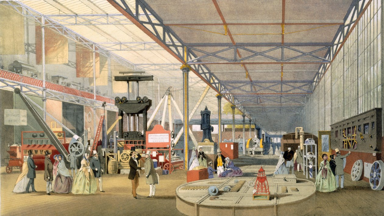 Maschinen, aus Dickinsons Comprehensive Pictures of the Great Exhibition of 1851 veröffentlicht 1854 von English School