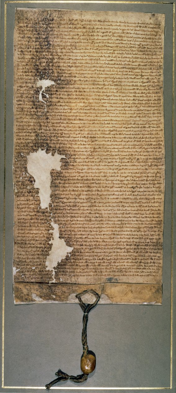 Magna Carta, die endgültige Version, herausgegeben 1225 von Heinrich III von English School