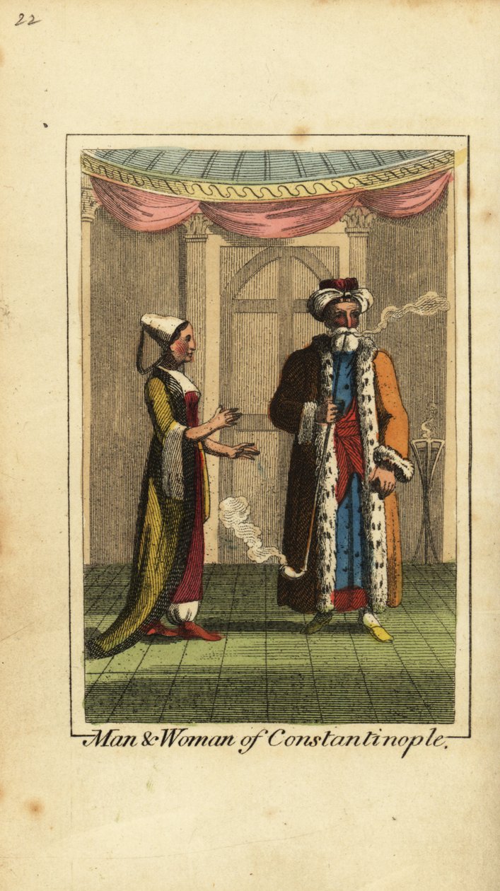 Mann und Frau aus Konstantinopel, Osmanisches Reich von English School