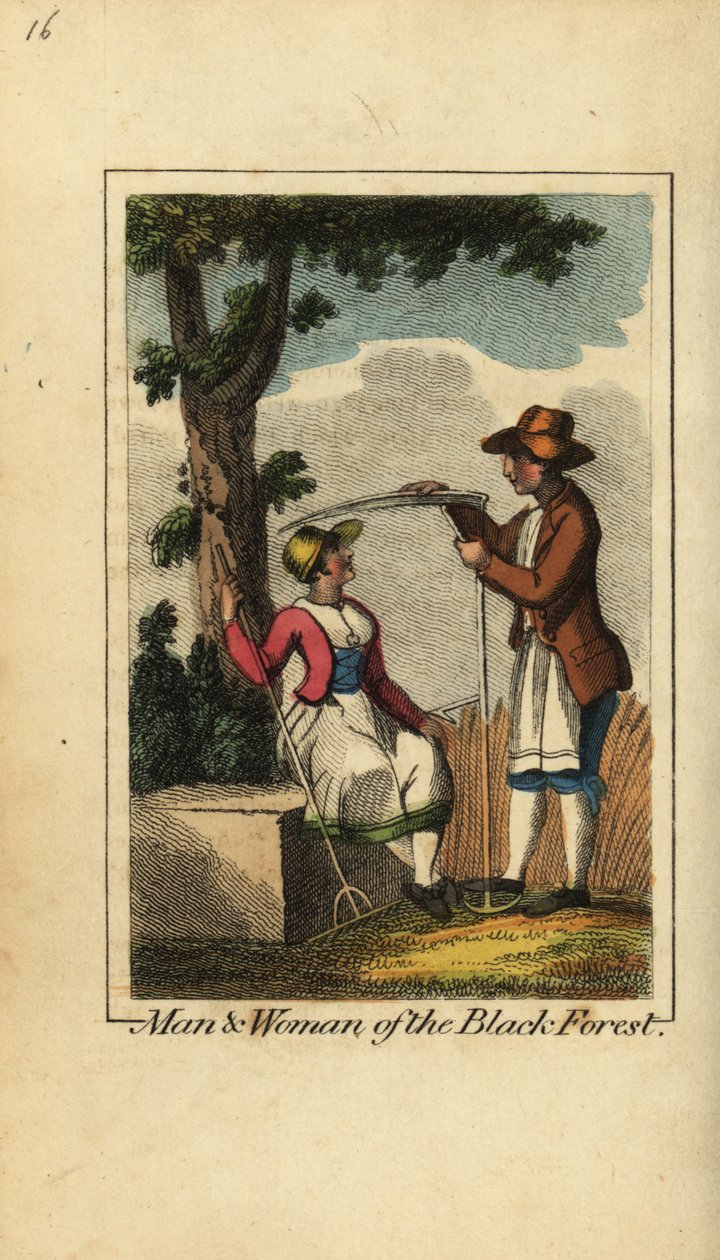 Mann und Frau aus dem Schwarzwald, Deutschland von English School