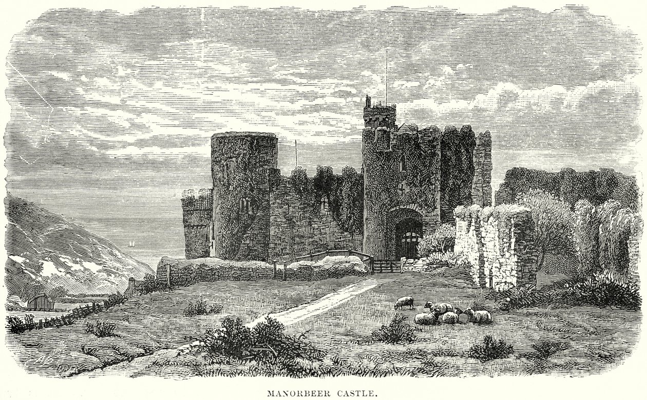 Manorbeer Castle (Gravur) von English School