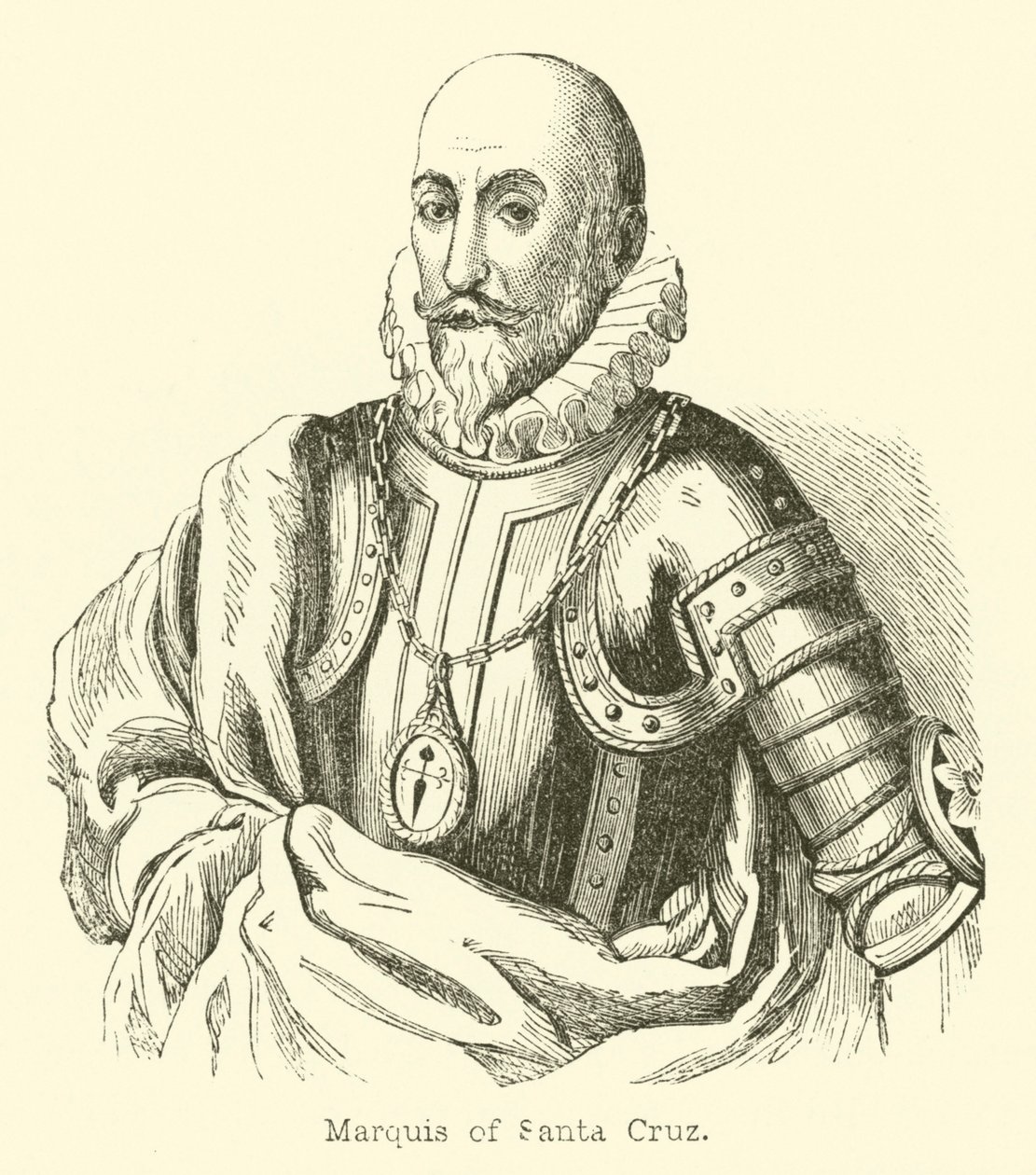Marquis von Santa Cruz (Gravur) von English School