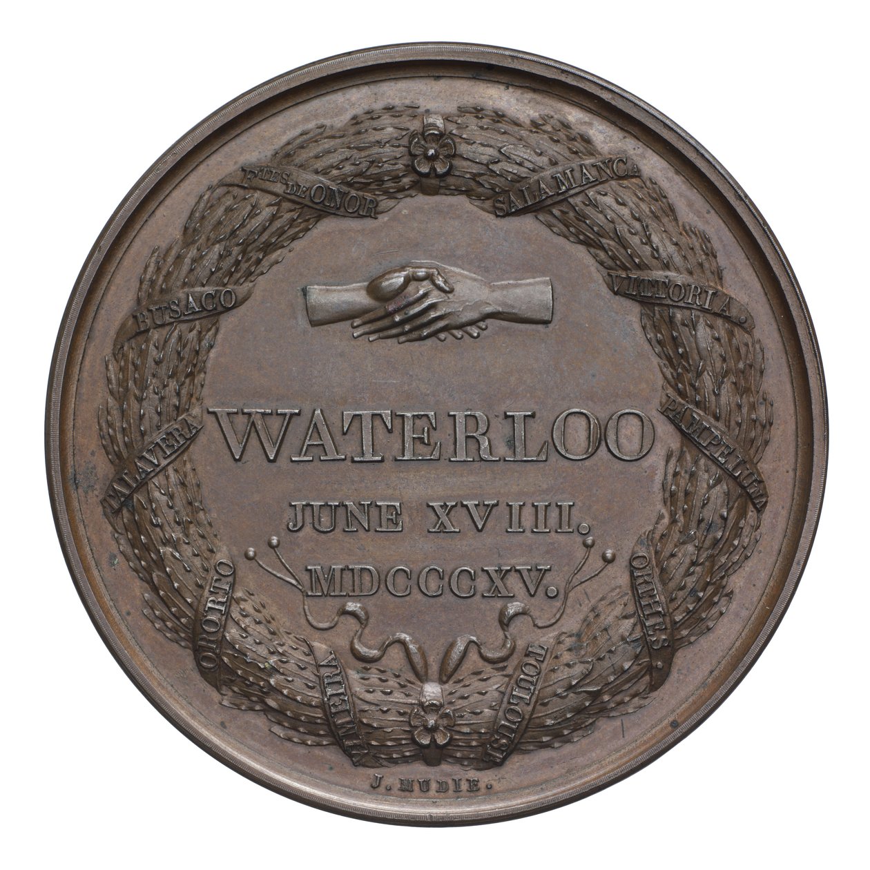 Medaille zur Erinnerung an die Schlacht von Waterloo von English School