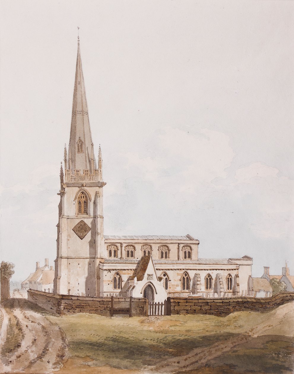 Middleton Cheney, Südansicht der Kirche von English School