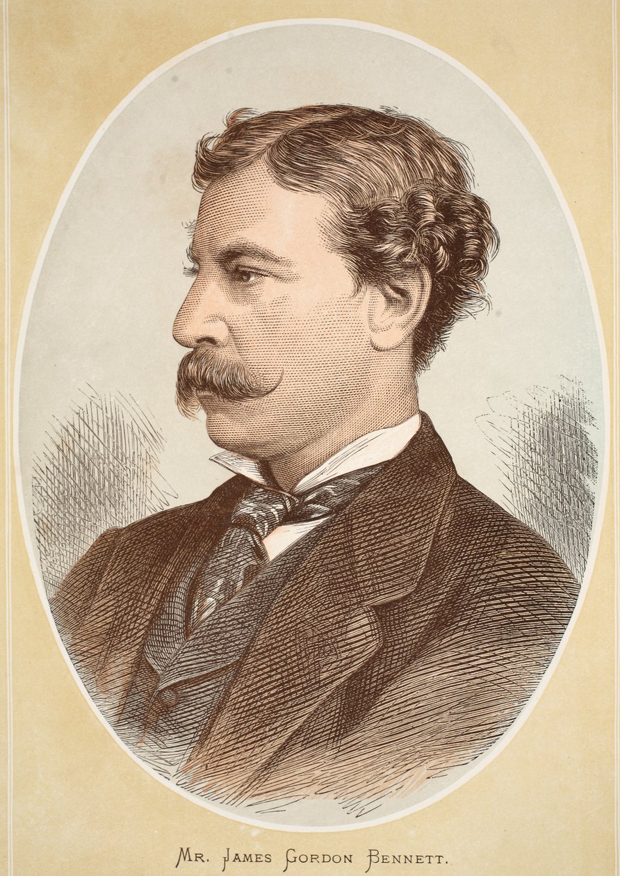 Mr James Gordon Bennett, Illustration aus der Bildausgabe des Lebens und der Entdeckungen von David Livingstone von J. Ewing Richie, veröffentlicht von A. Fullarton & Co., 1876 von English School