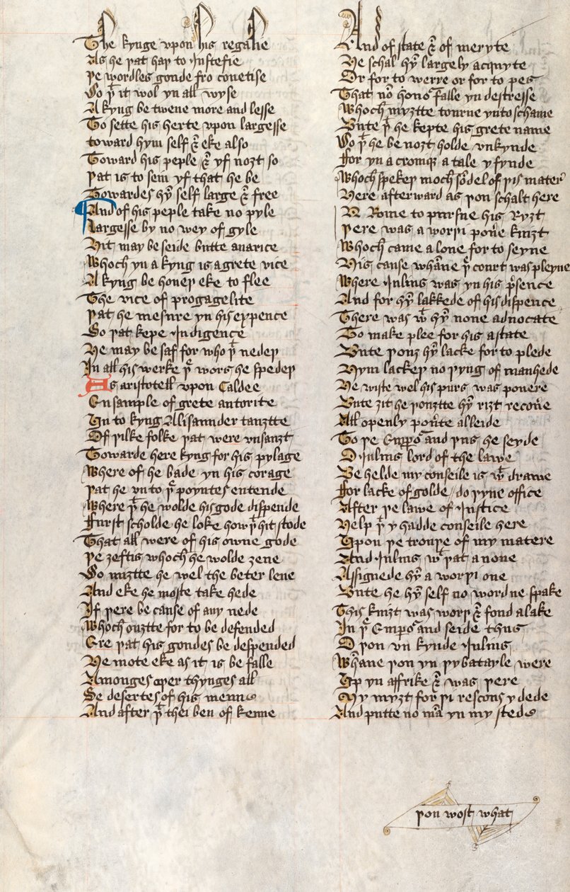 Ms326 f166v, Confessio Amantis von John Gower von English School
