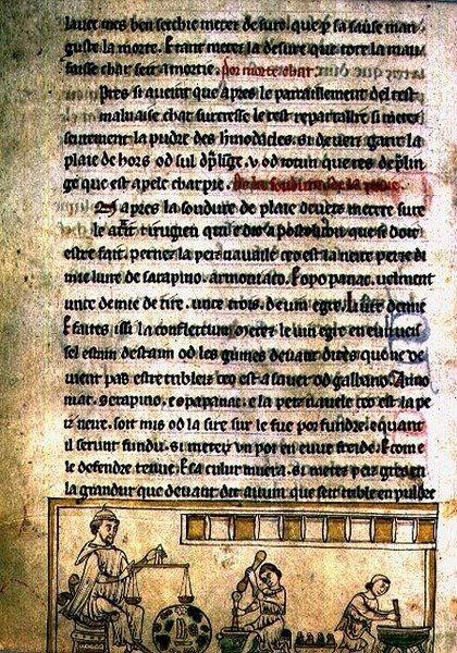 Ms.O.1.20.f.240r Eine Apothekerwerkstatt, aus 