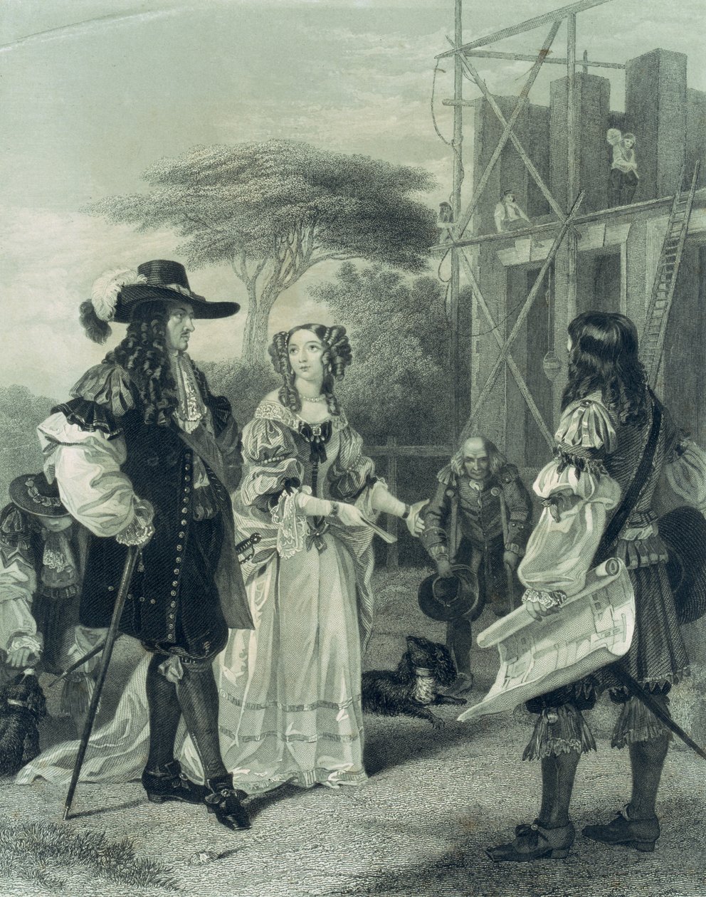 Nell Gwynn überredet Karl II., ein Krankenhaus zu bauen von English School