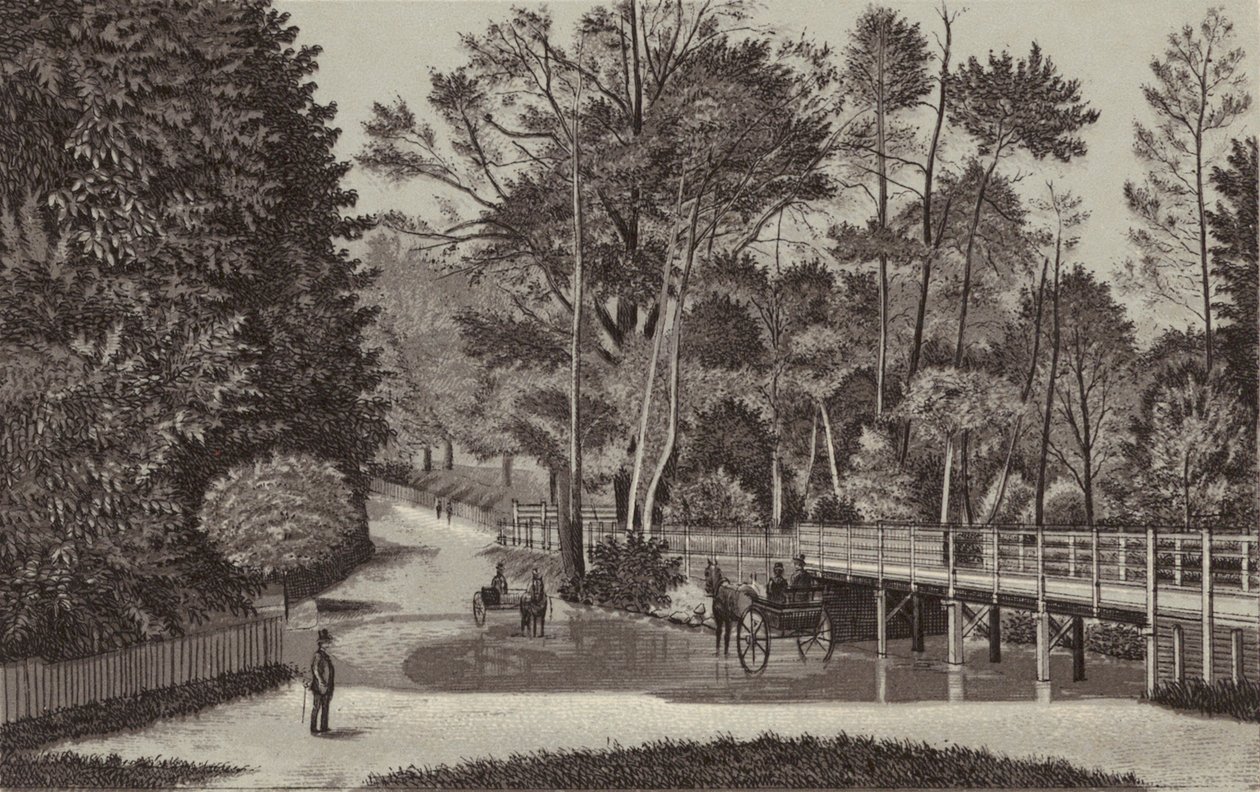 Newbury: Sandleford Wasser (Lithografie) von English School