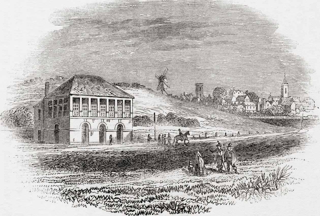 Newmarket Racecourse, Newmarket, England zur Zeit von Charles I, aus "Old England: A Pictorial Museum", veröffentlicht 1847 von English School