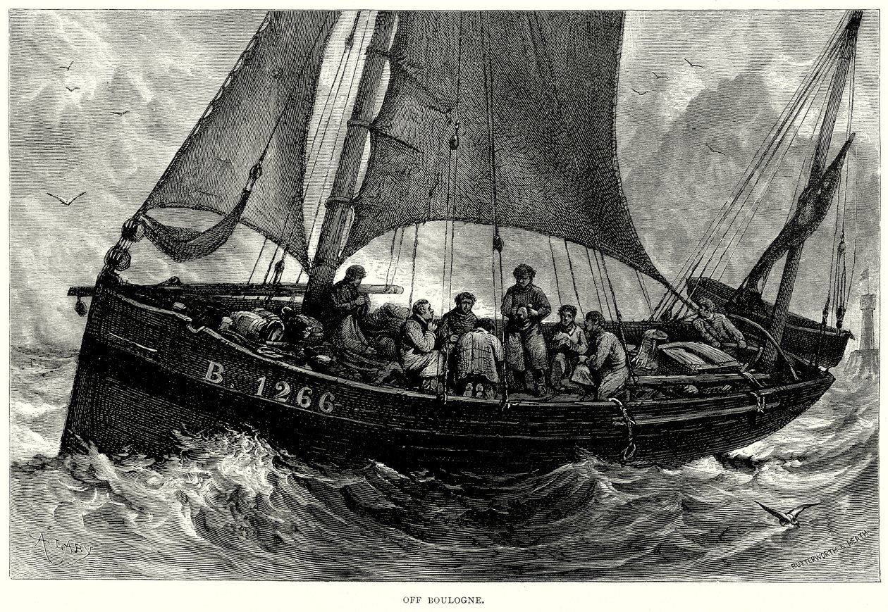 Vor Boulogne (Gravur) von English School