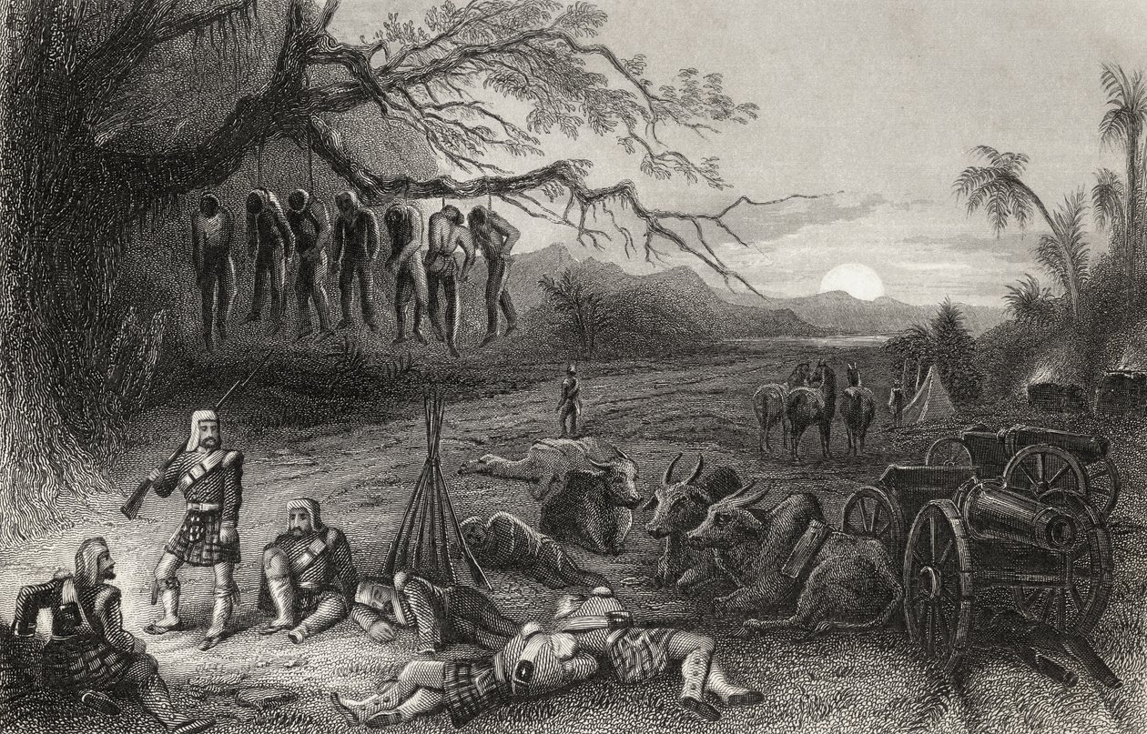 Außenposten der Highland Brigade in Benares, aus 