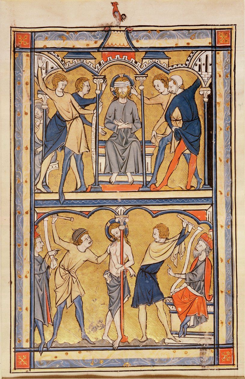 Seite aus einem Psalter, ca. 1270 von English School
