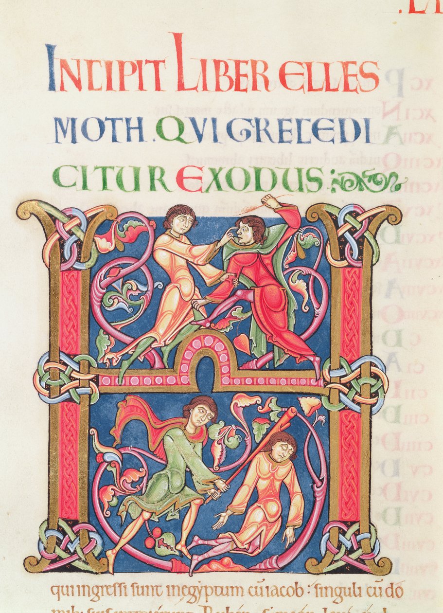 Seite aus der Winchester-Bibel, ca. 1150-80 von English School
