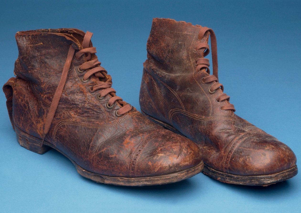 Paar braune Stiefel, spätes 19. Jahrhundert von English School