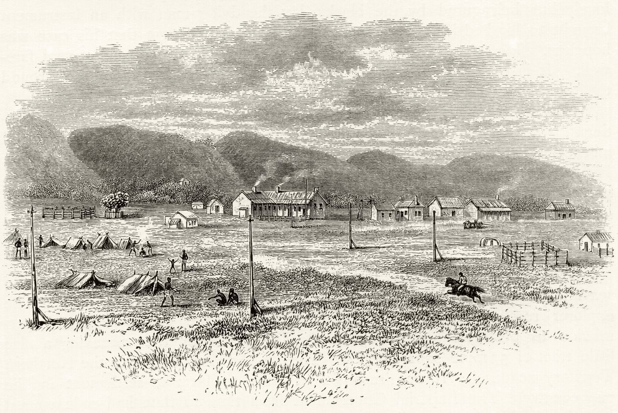 Peake Overland Telegraphenstation, Südaustralien, ca. 1880, aus 