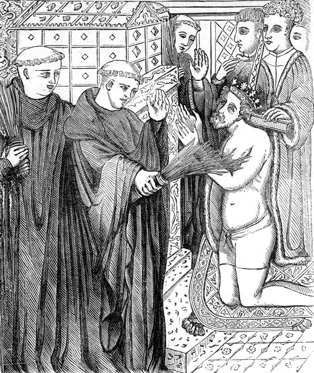 Buße von Heinrich II, nach einem Stich in Carters 