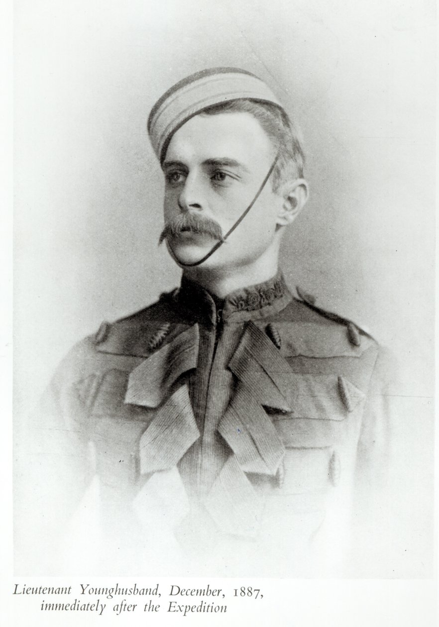 Fotografie von Sir Francis Younghusband (1863-1942) im Jahr 1887 aus 
