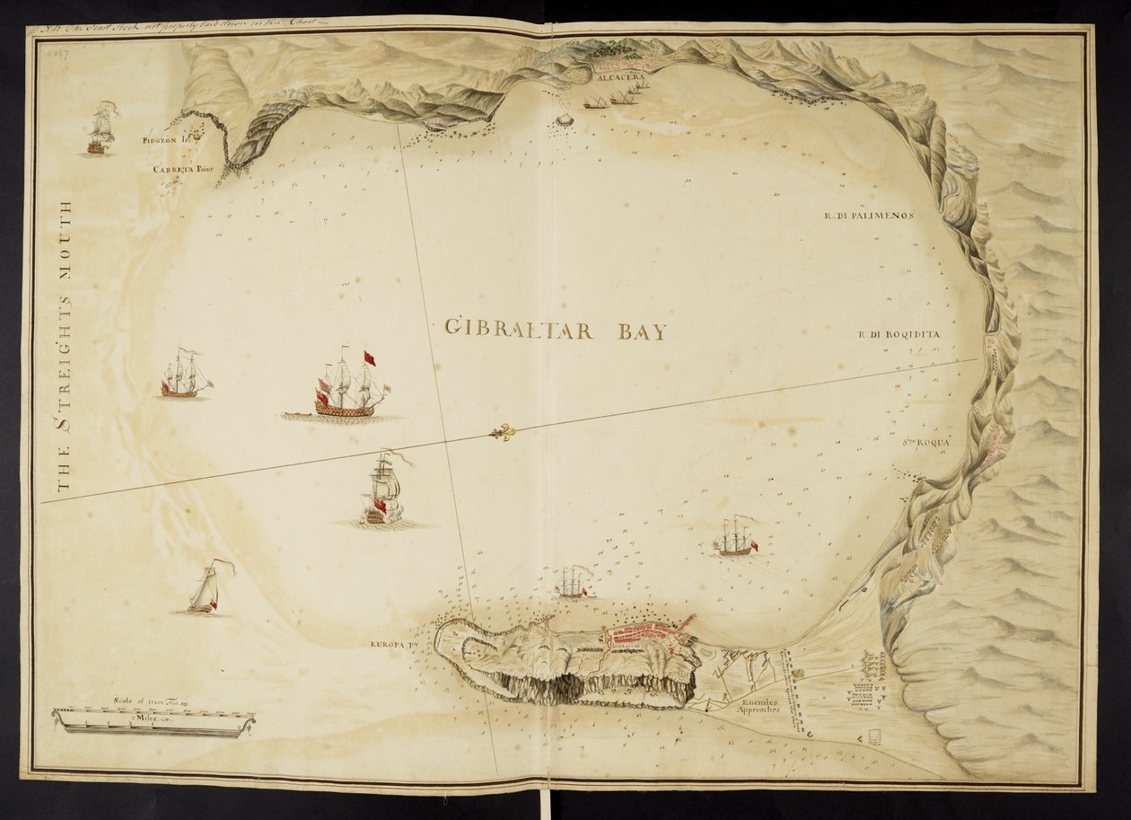 Plan von Gibraltar, Fünf Pläne der Bucht und Festung von Gibraltar von English School