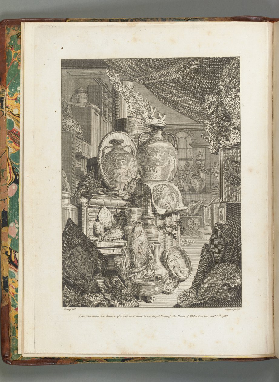 Tafel aus dem Katalog des Portland Museums von English School