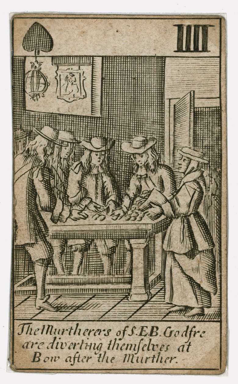 Popish Plot Spielkarte (Gravur) von English School