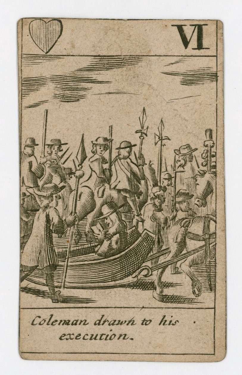 Popish Plot Spielkarte von English School