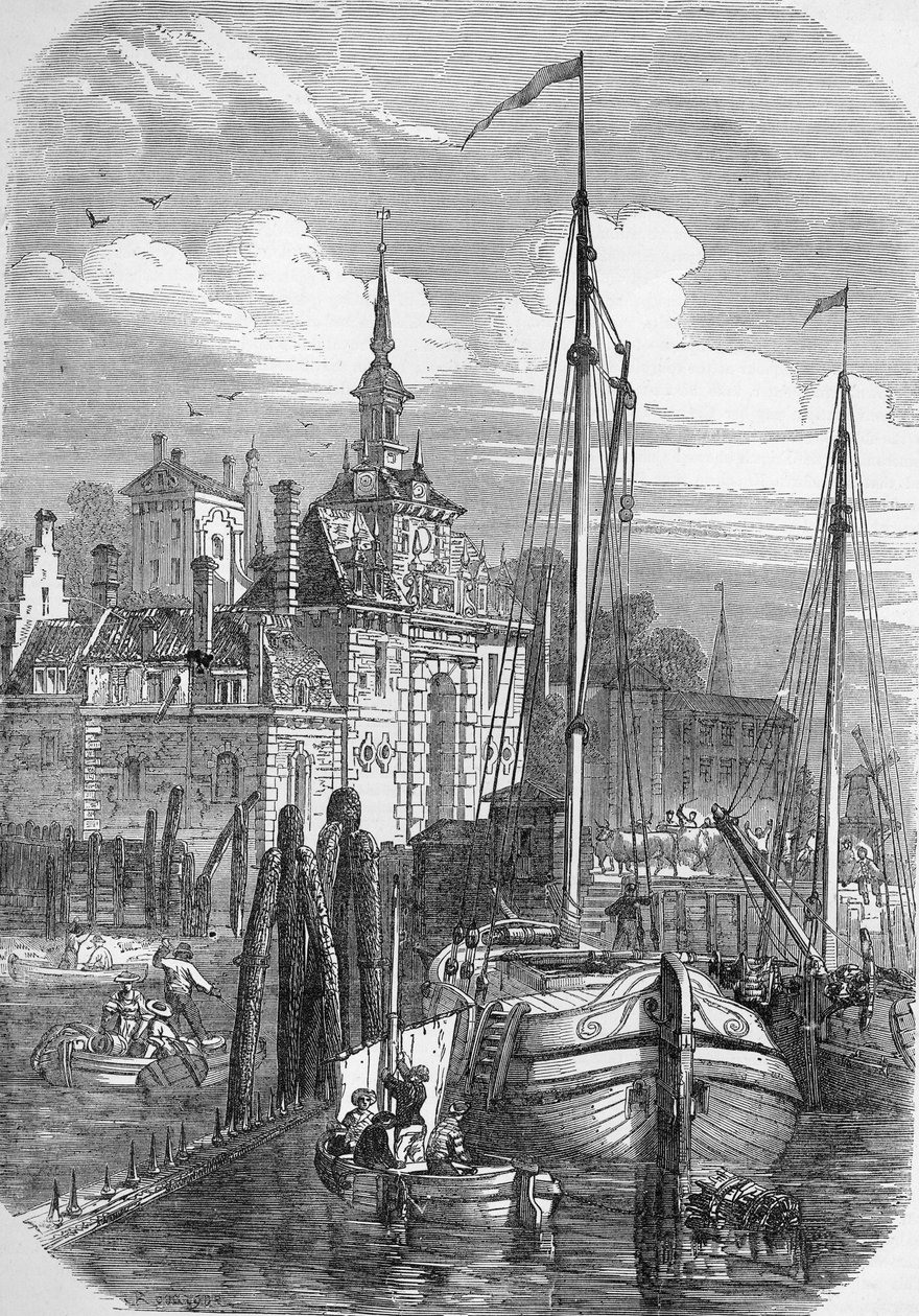 Hafen von Rotterdam, Holland, aus 