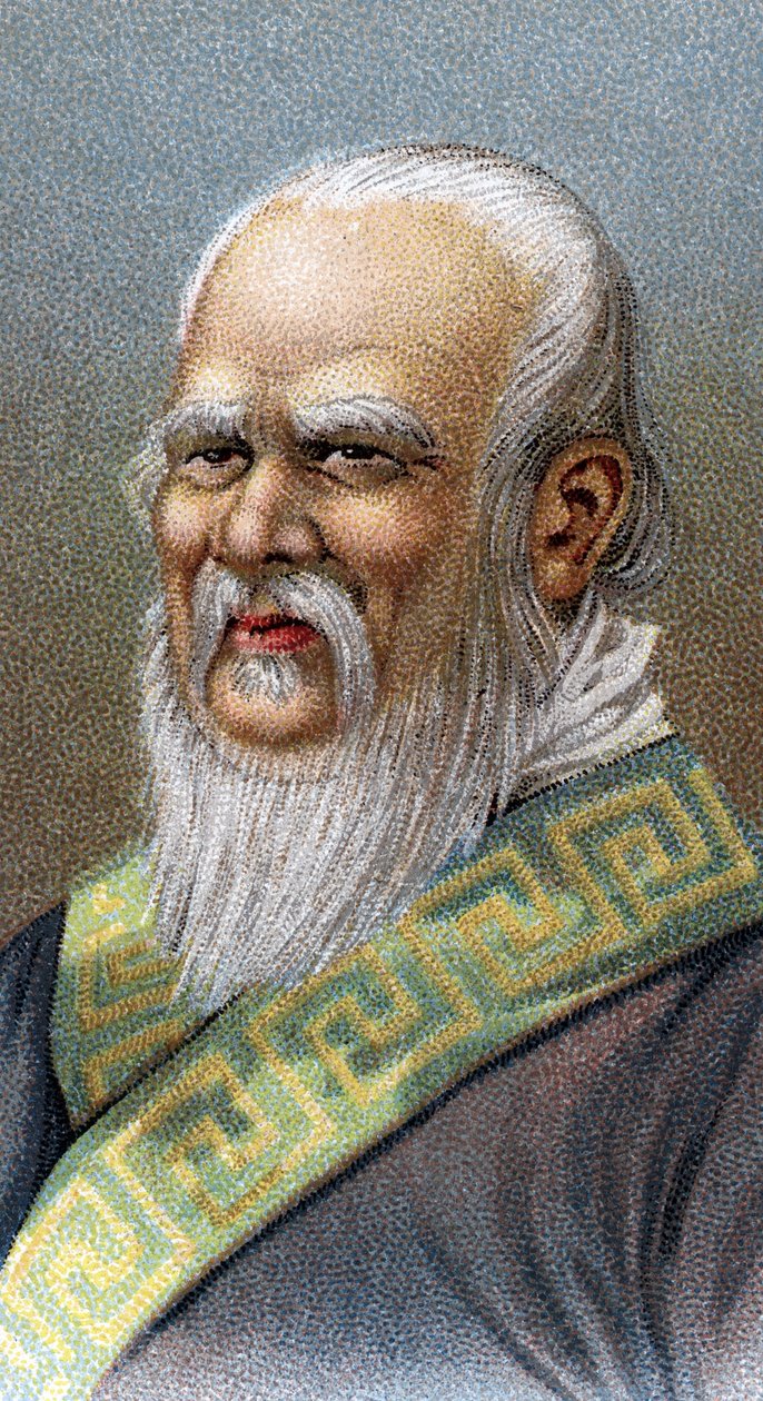 Porträt von Konfuzius (551-479 v. Chr.) - Aus der Serie „Leaders of Men“ von English School