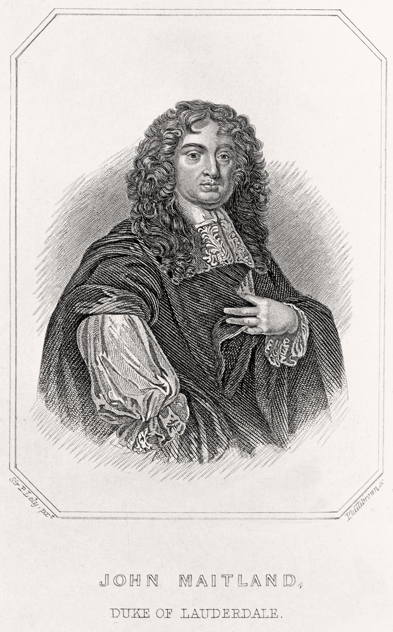 Porträt von John Maitland, Herzog von Lauderdale, 1835 von English School