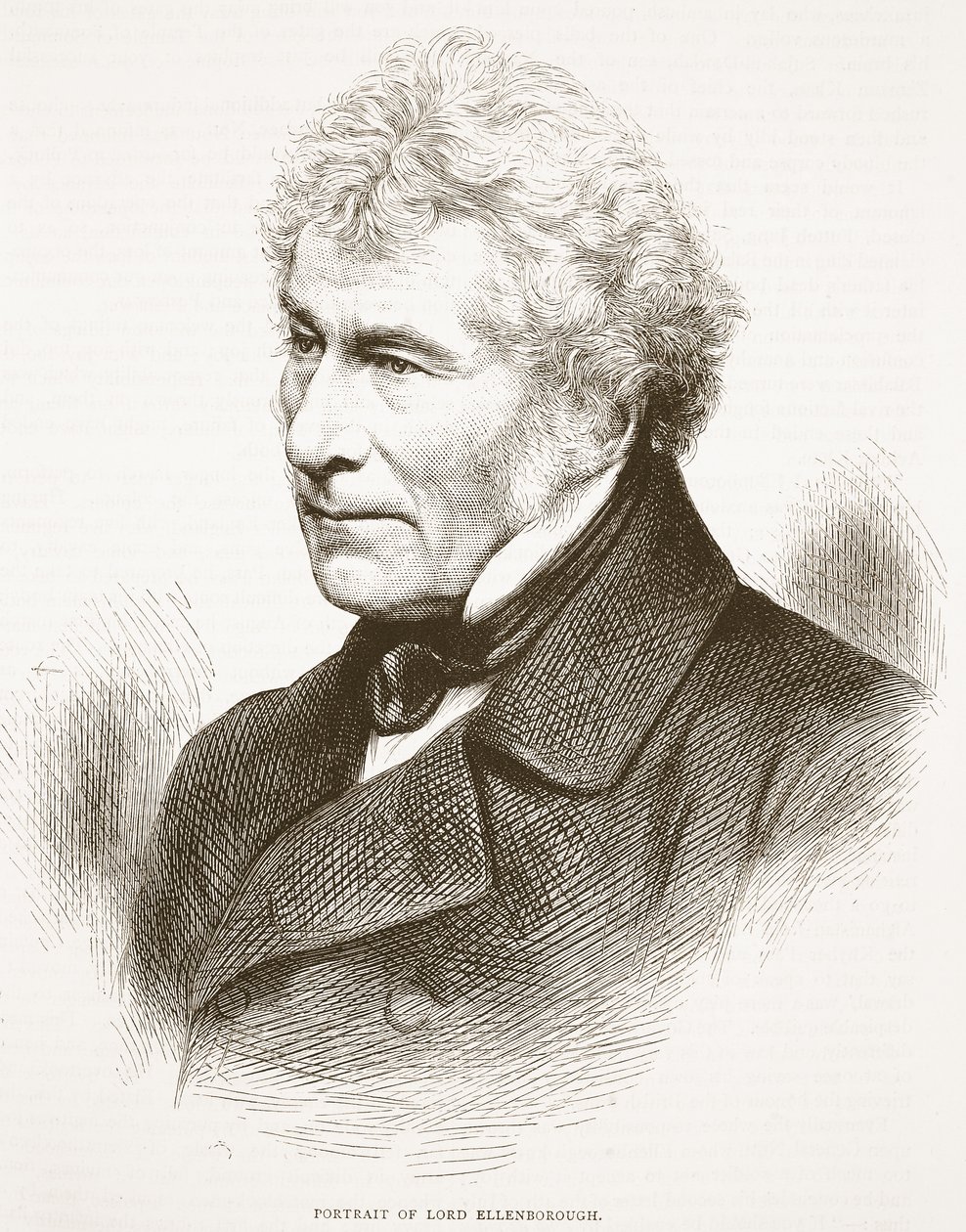 Porträt von Lord Ellenborough, Illustration aus Cassells Illustrierter Geschichte Englands von English School