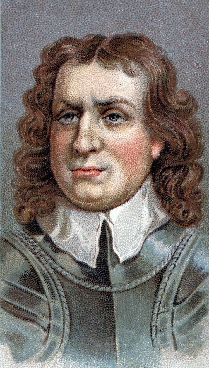 Porträt von Oliver Cromwell (1599-1658). Englischer Militär und Politiker - Olivier (Oliver) Cromwell (1599-1658) - Aus der Serie „Leaders of Men“ - Chromolithographie - Englische Schule, 20. Jahrhundert von English School