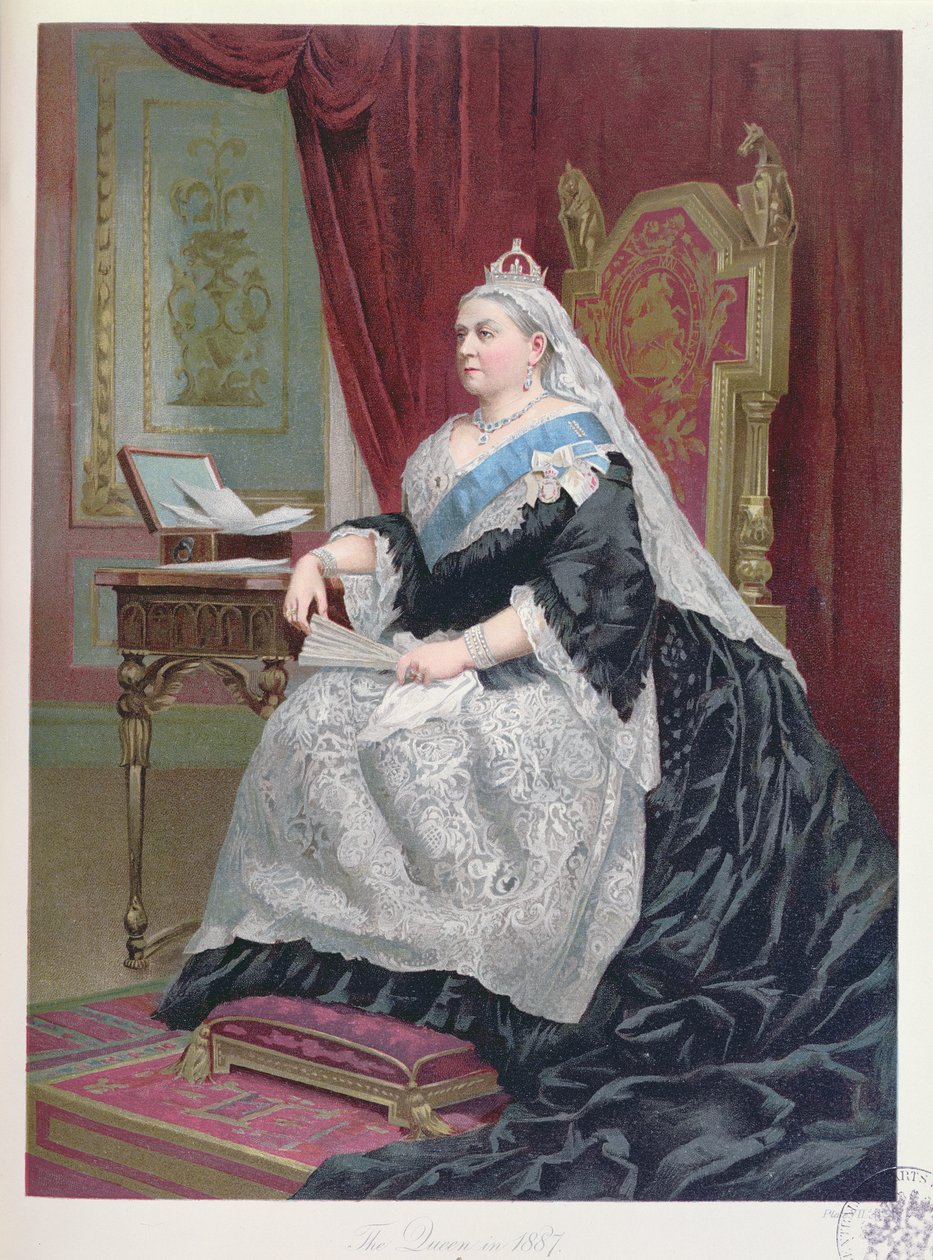Porträt von Königin Victoria (1819-1901) zur Zeit ihres Goldenen Jubiläums 1887 von English School