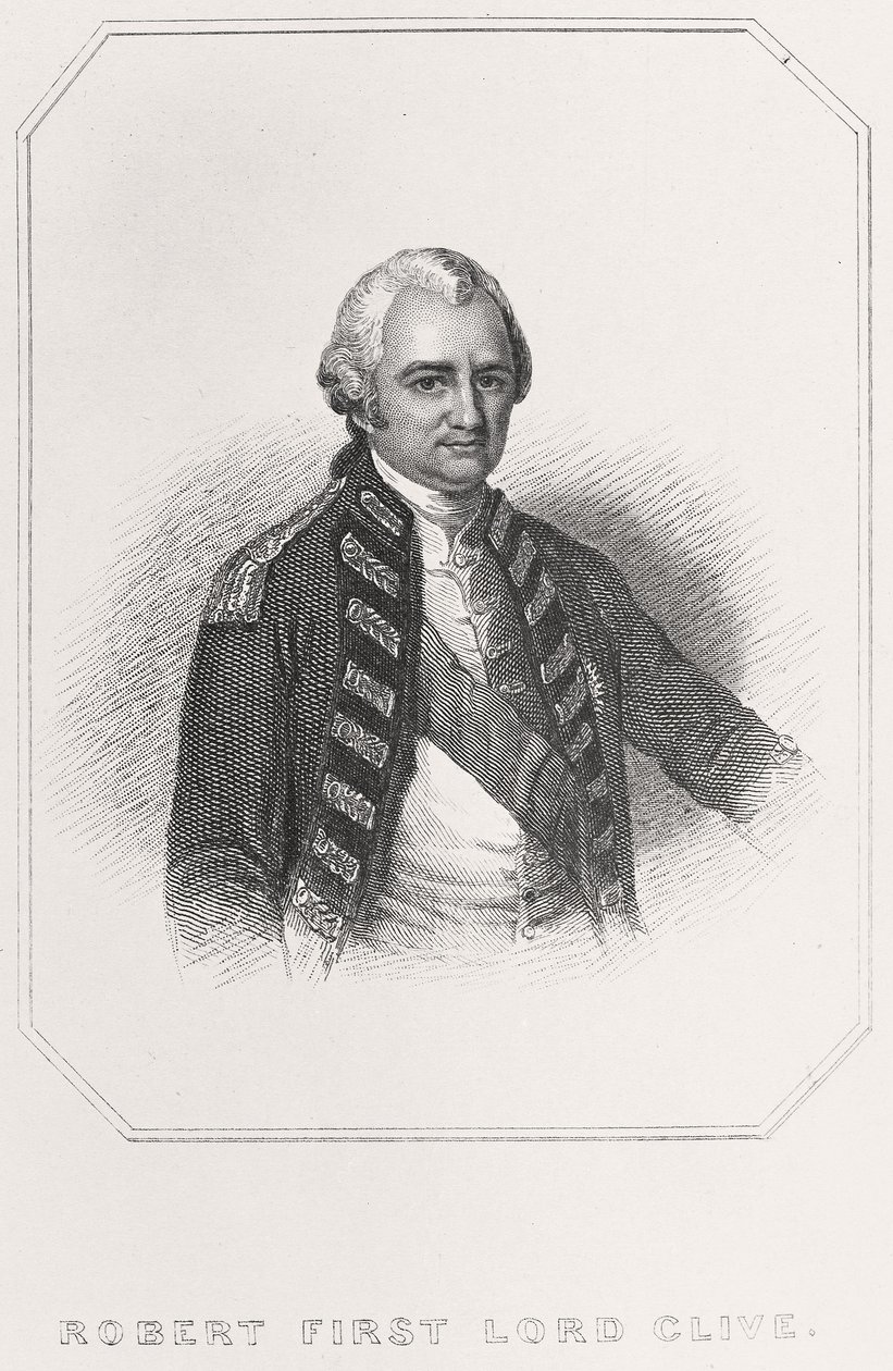 Porträt von Robert, 1. Lord Clive von English School
