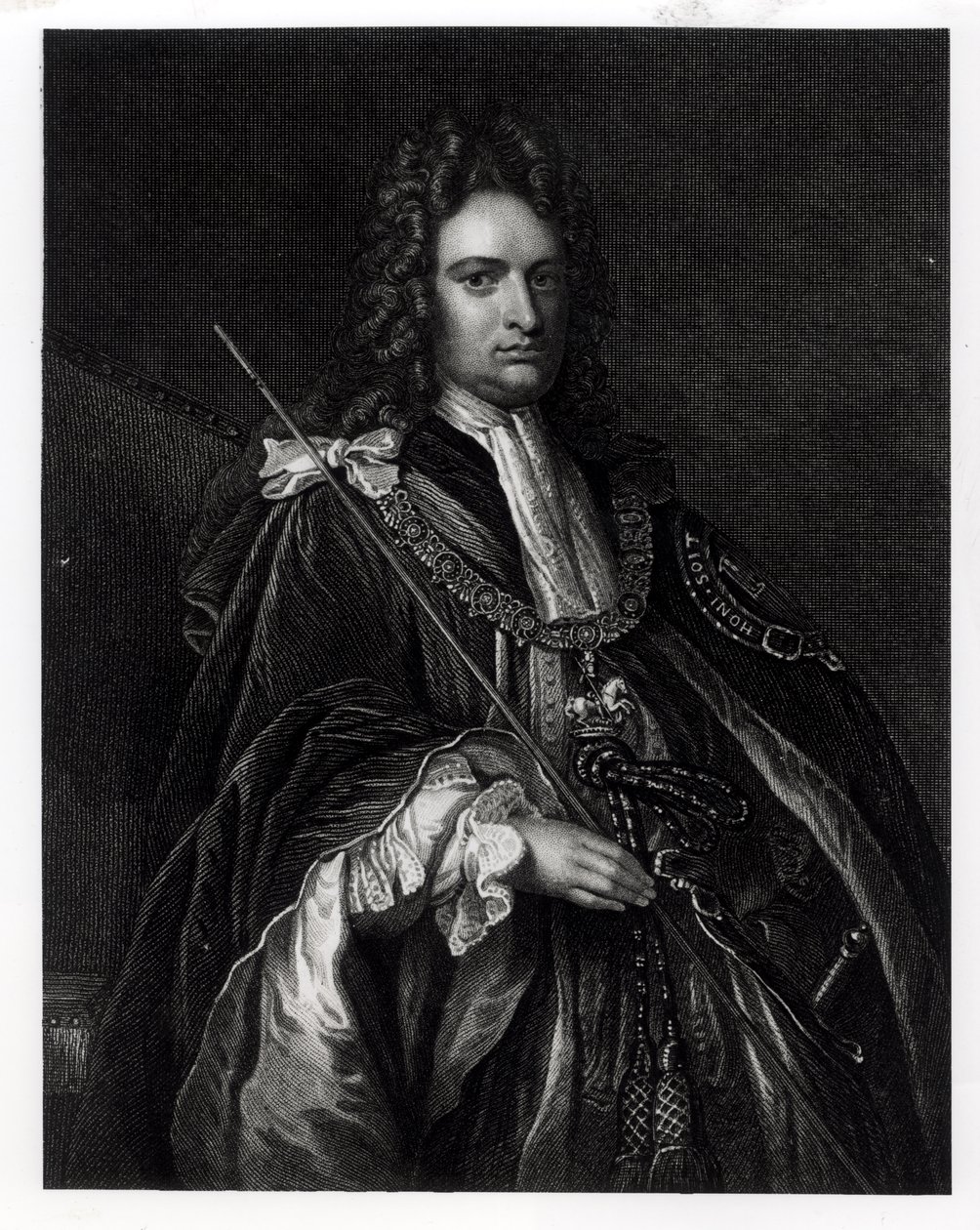 Porträt von Robert Harley, erster Earl of Oxford (1671-1724) (Kupferstich) von English School