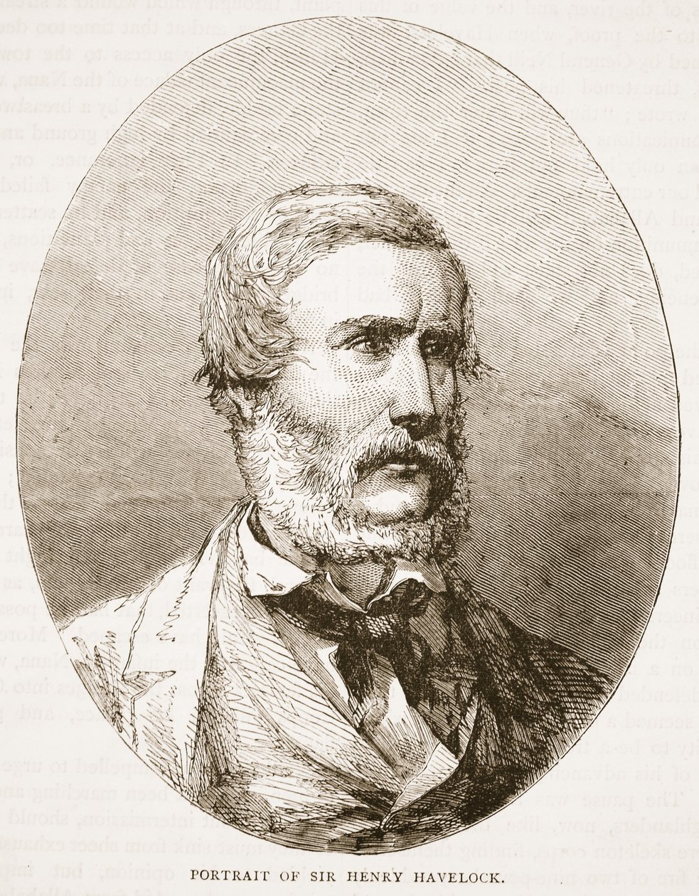 Porträt von Sir Henry Havelock, Illustration aus Cassells Illustrierter Geschichte Englands von English School
