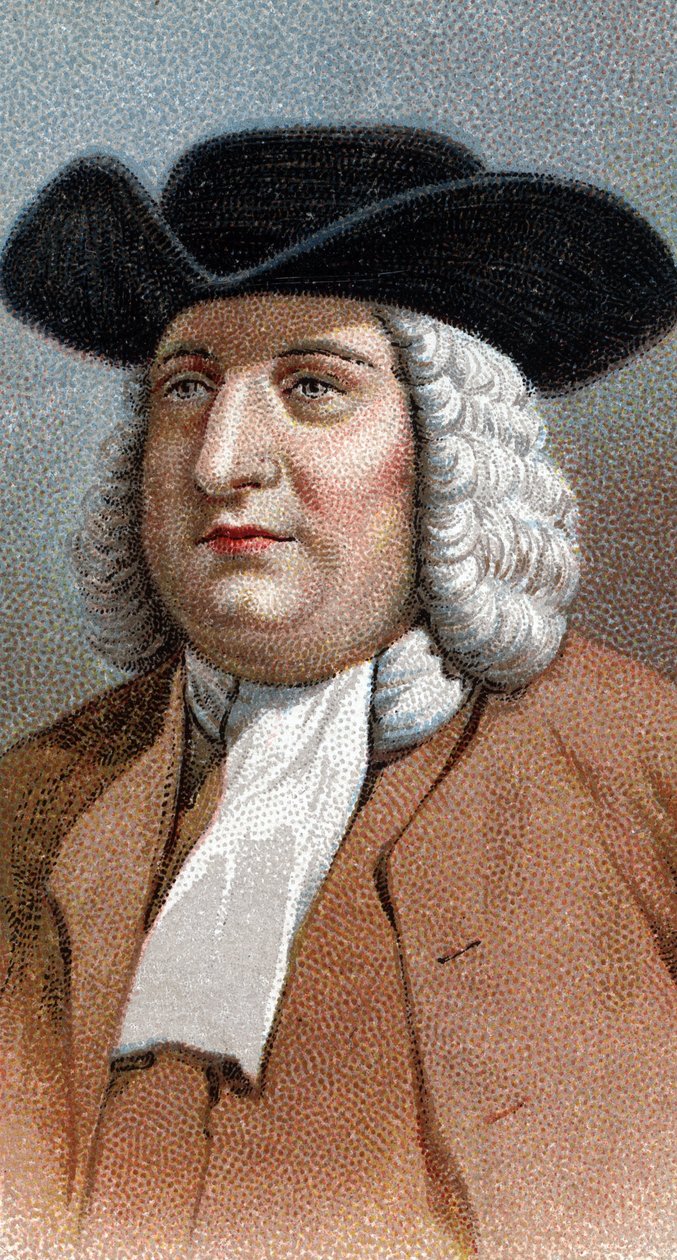 Porträt von William (Guillaume) Penn (1644-1718) - Aus der Serie „Leaders of Men“ - Chromolithographie - Englische Schule, 20. Jahrhundert - von English School