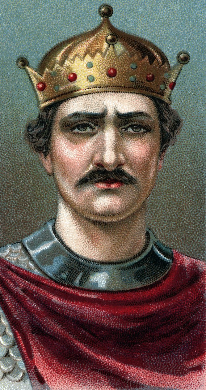 Porträt von Wilhelm I. dem Eroberer (1027-1087), Herzog der Normandie und erster normannischer König von England - Aus der Serie „Leaders of Men“ - Chromolithographie - Englische Schule, 20. Jahrhundert von English School