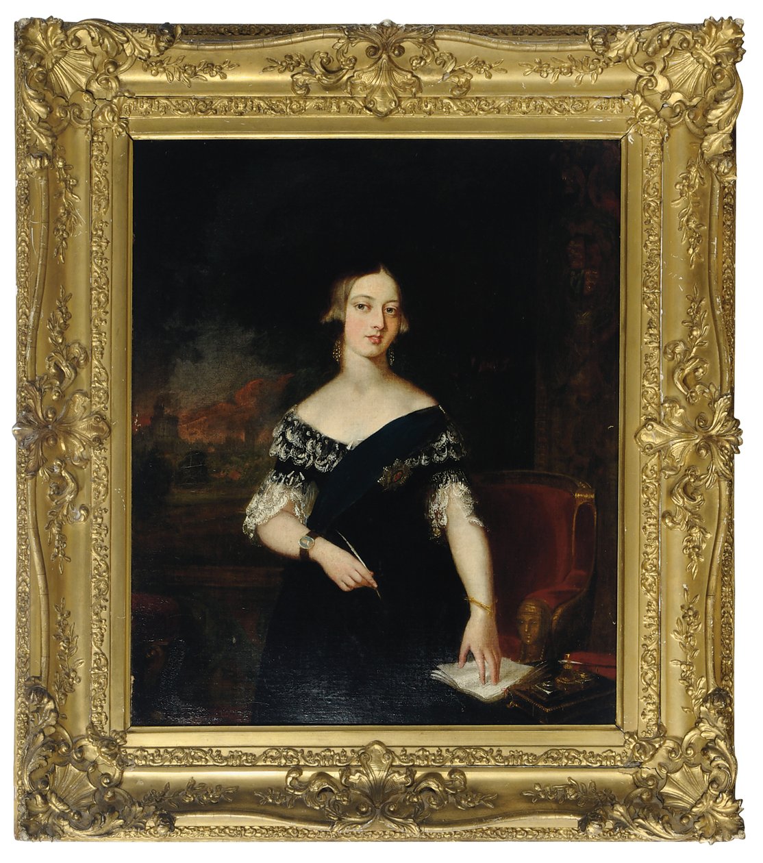 Porträt der jungen Königin Victoria von English School