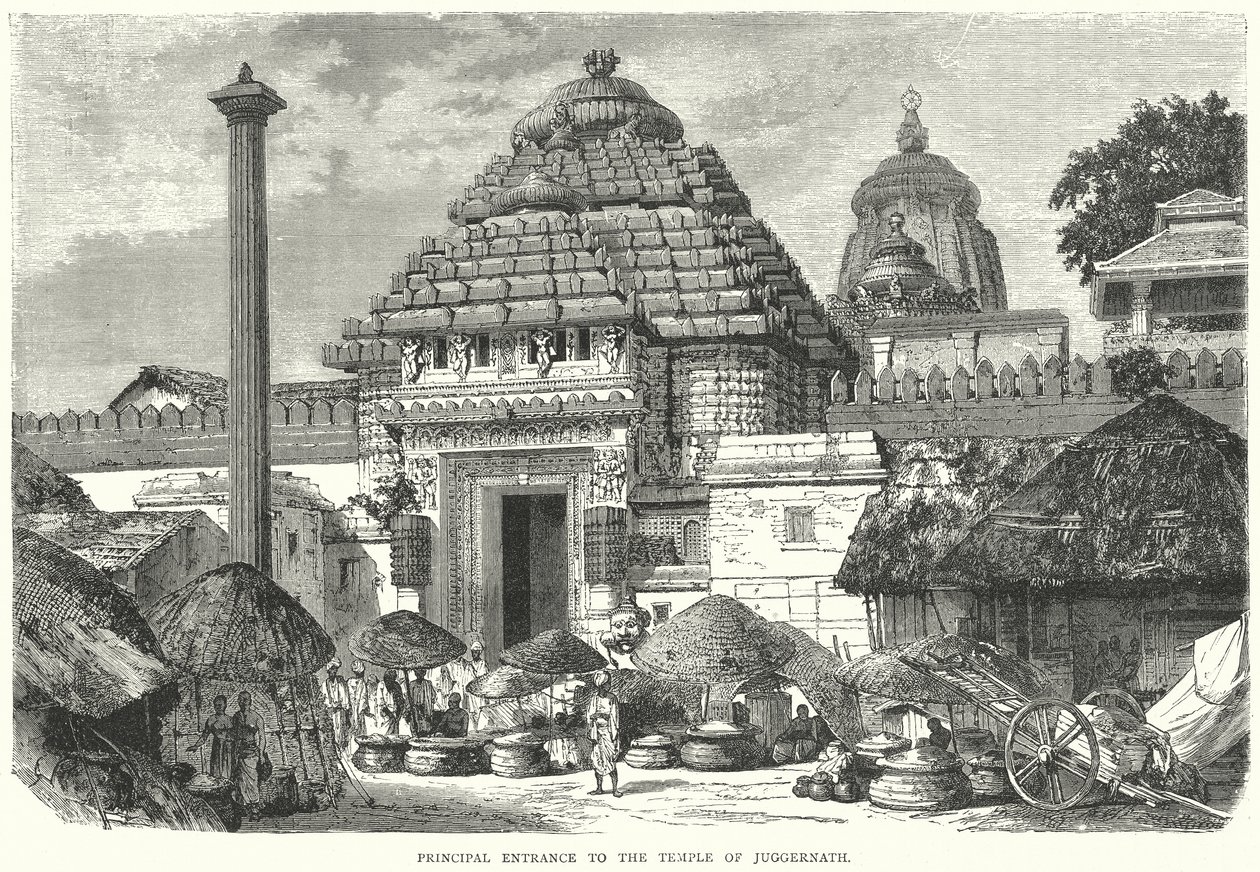 Haupteingang zum Tempel von Juggernath von English School