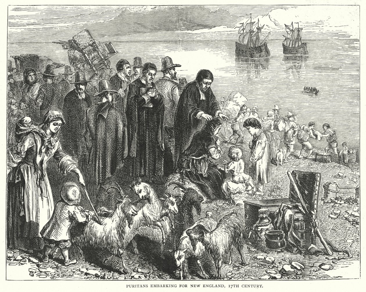 Puritaner auf dem Weg nach Neuengland von English School