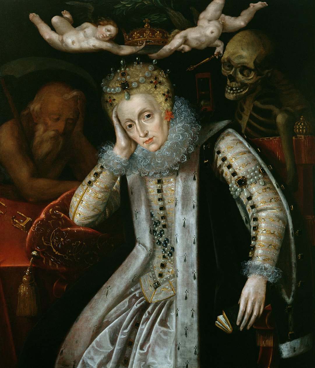 Königin Elizabeth I. (1538-1603) im Alter, ca. 1610 von English School