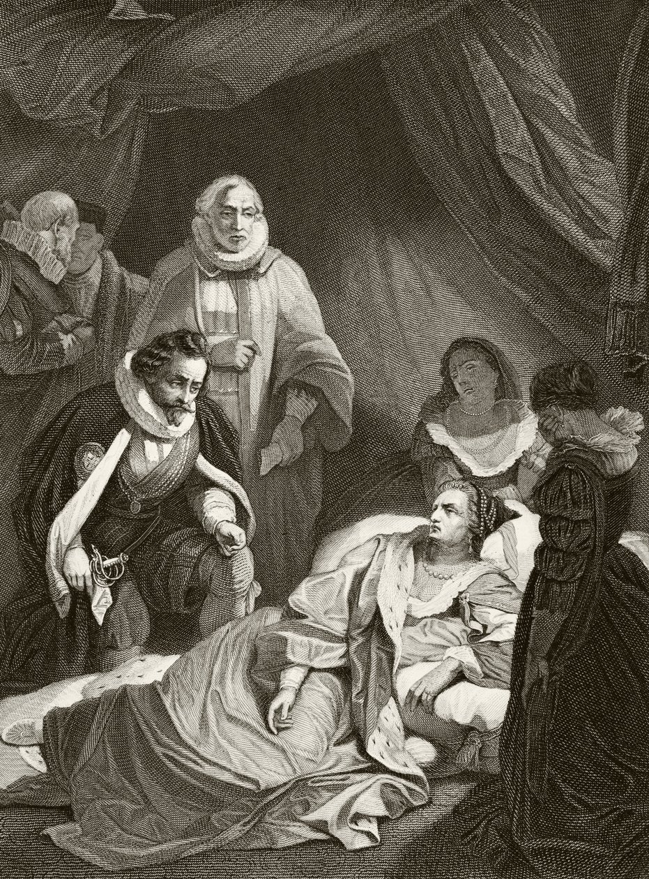 Königin Elisabeth I. auf ihrem Sterbebett, aus 