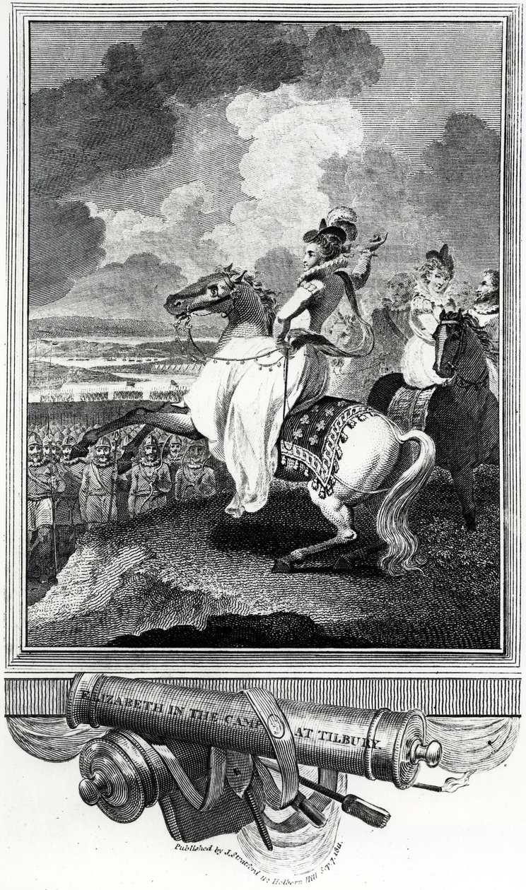 Königin Elisabeth im Lager von Tilbury, 1811 von English School
