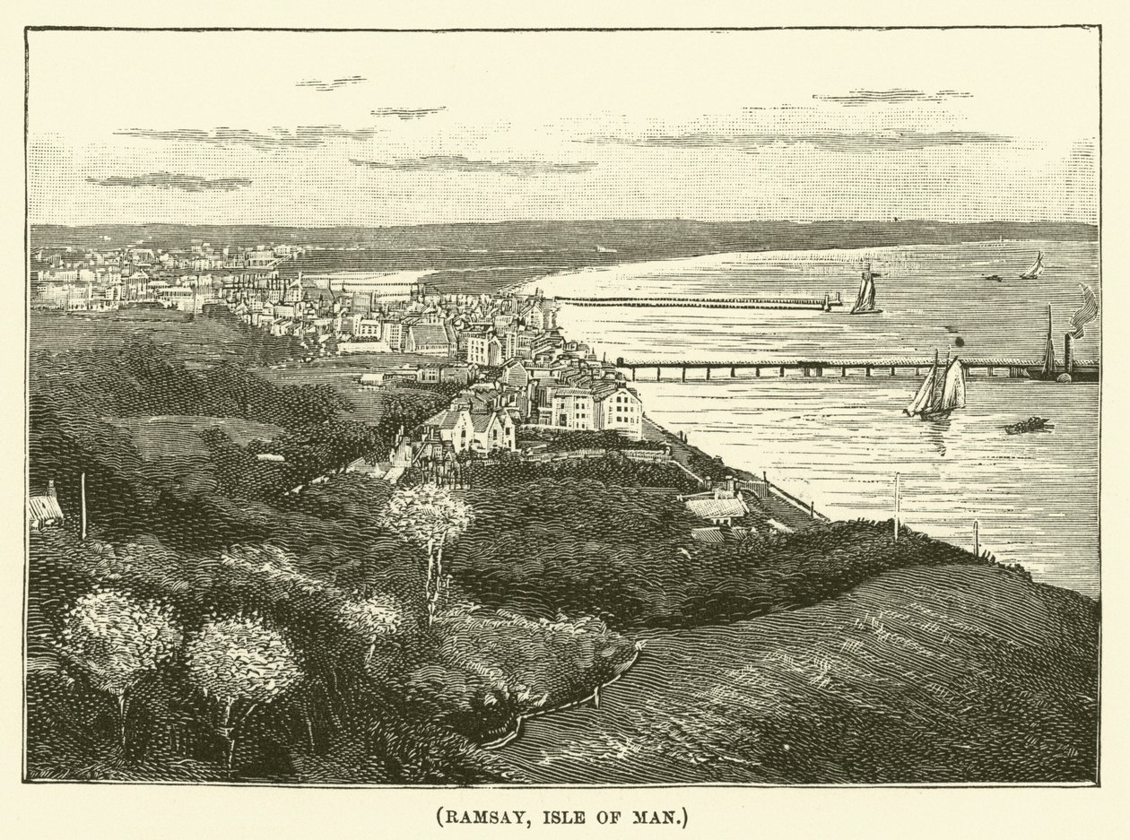 Ramsay, Isle of Man (Gravur) von English School